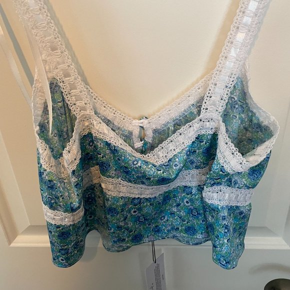 For Love & Lemons for Victoria’s Secret Alana Floral Top NWT tank cami sleep - Picture 9 of 11